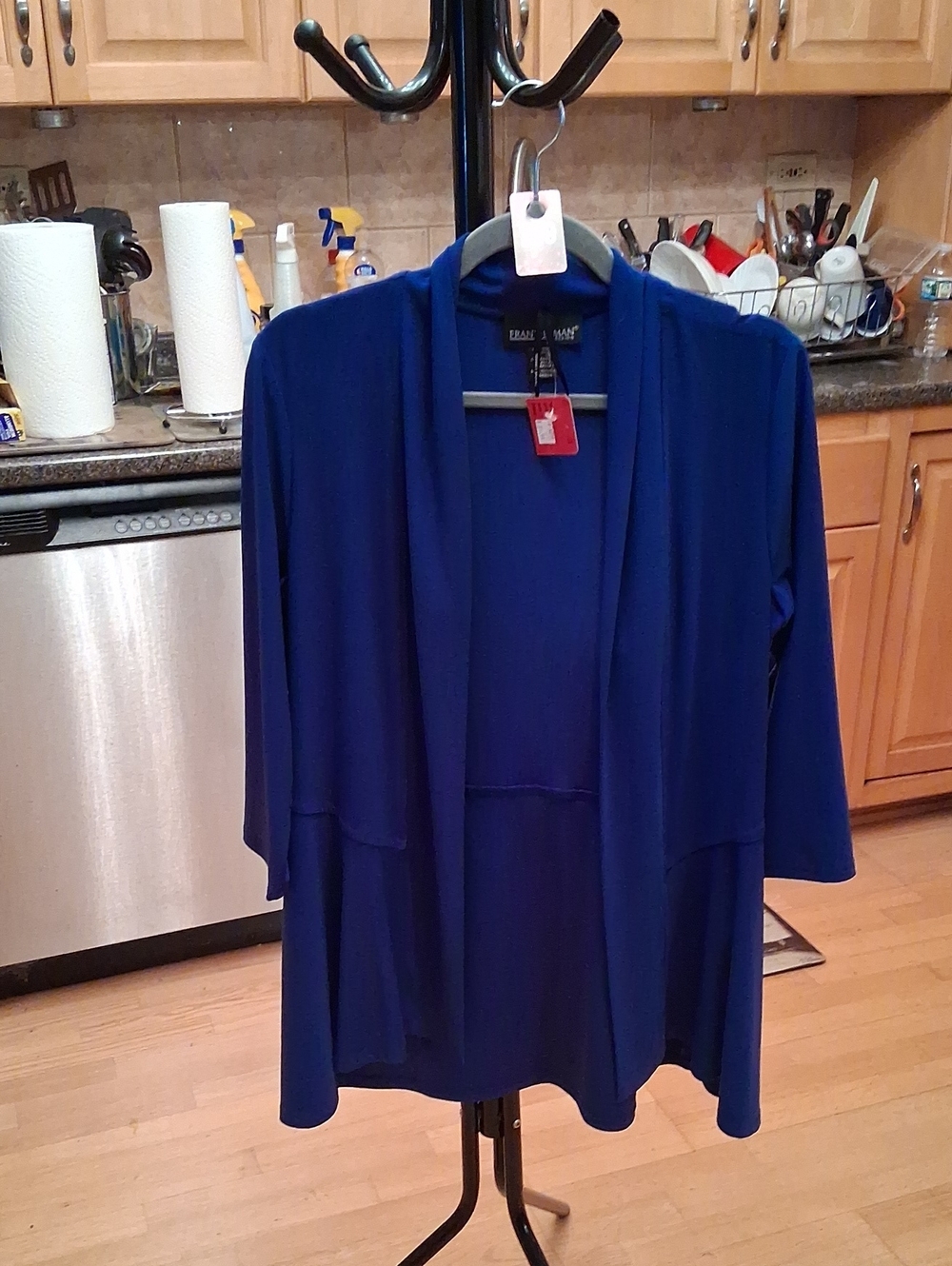 Frank Lyman Design Cobalt Blue Open-Front Lightweight Jacket